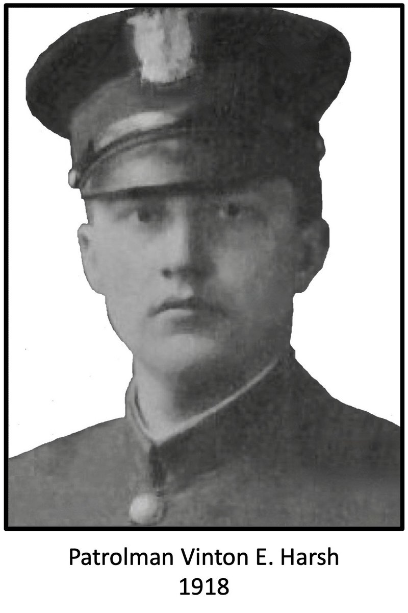 We Remember Patrolman Vinton Harsh. Patrolman Harsh succumbed to complications of Spanish Influenza while enforcing health orders and operating ambulances due to the outbreak of Spanish Influenza in Dayton.

End of Watch: October 13, 1918