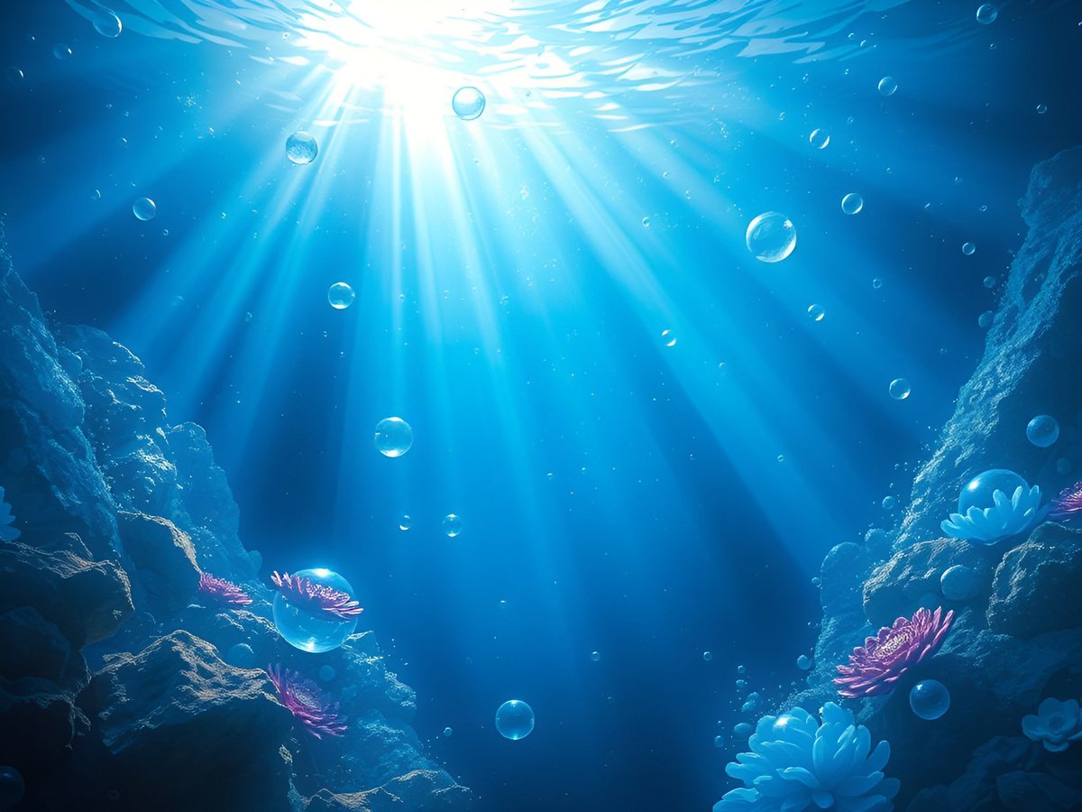 ROYAL BLUE 

The world is
royal blue.
Light without a source.
Light without a glow. 

Sanctuary.
Infinity.
Silence. 

I am swimming
between space and time.
The horizon
is royal blue.
Fading rays.
Dust under water. 

Bubbles rise,
enclose the light,
life, 
laughter. 

I am free