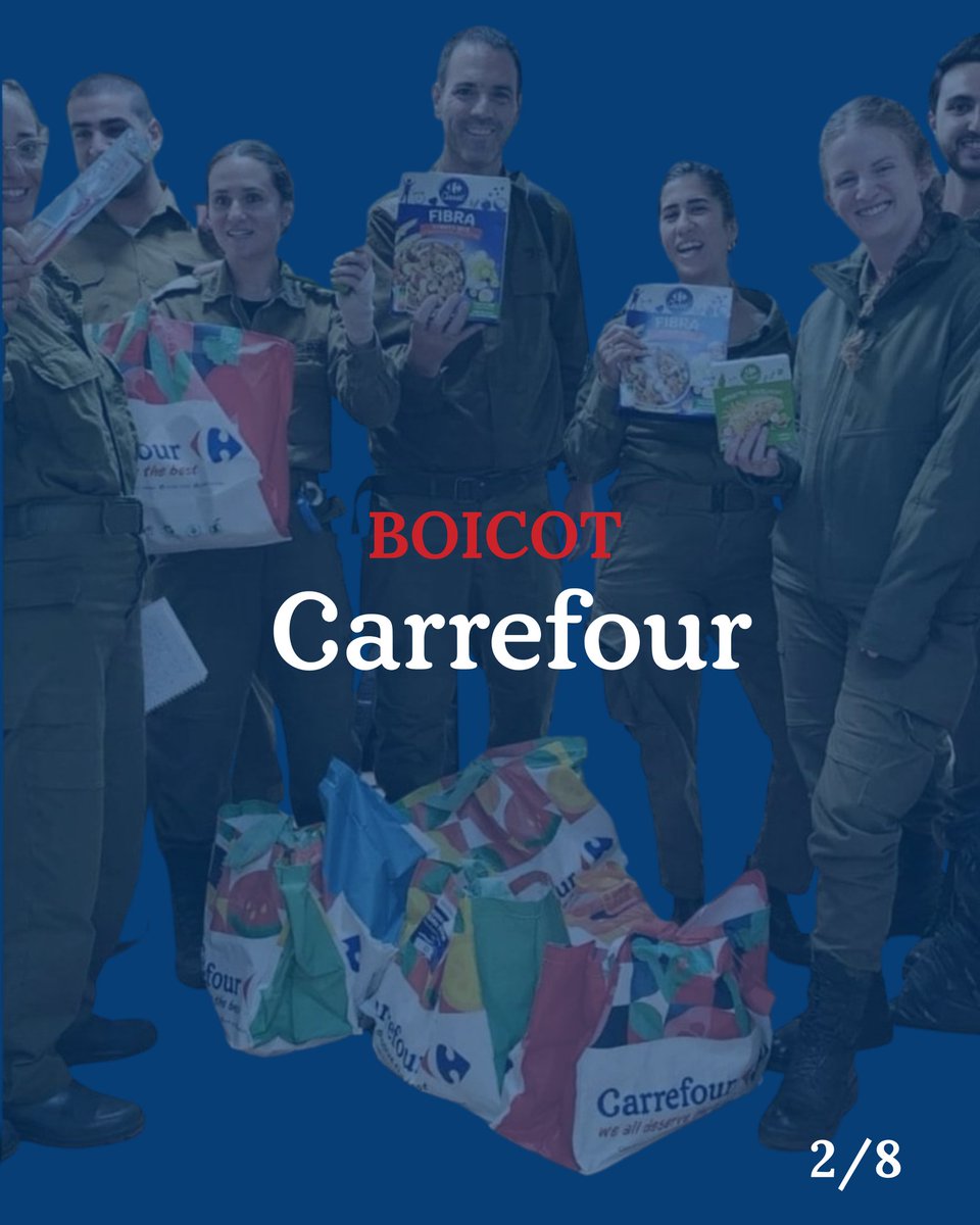 ❌ 🛒 Aquí os dejamos 5 motivos para hacer boicot a Carrefour y algunos argumentos sobre por qué el boicot funciona, y deja secuelas más que visibles en la economía israelí y la de sus colaboradores.

#BoicotCarrefour
#BoicotIsrael