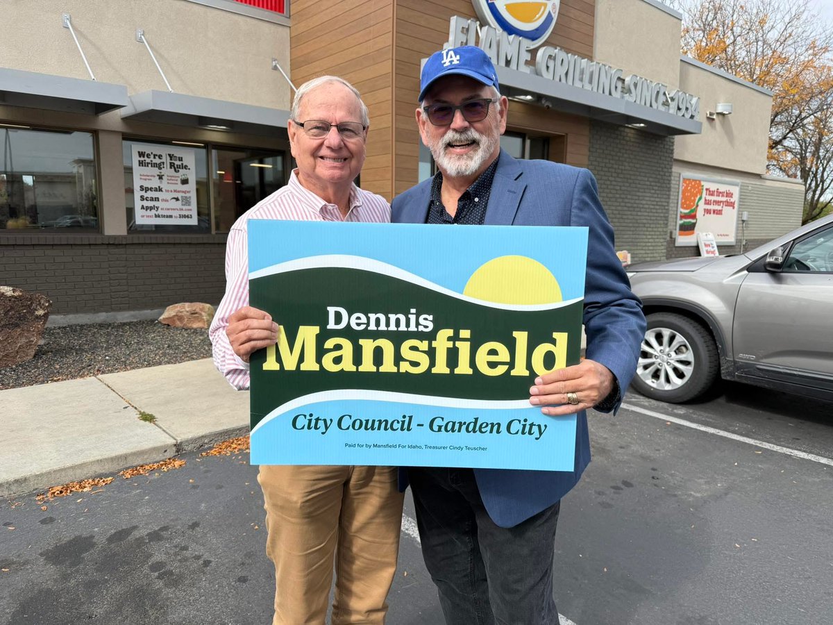 Thankful for receiving the endorsement of former Boise Mayor Brent Coles for my race for city council. He’s EVEN walking precincts for us!!