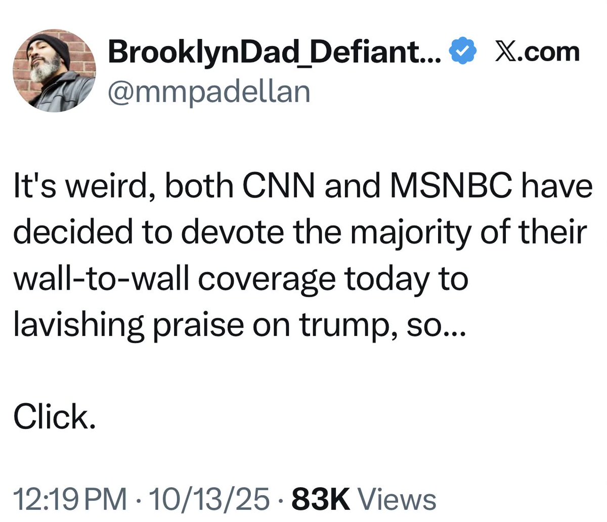 Further proof that even if Trump cured cancer, the pathetic left would still complain.