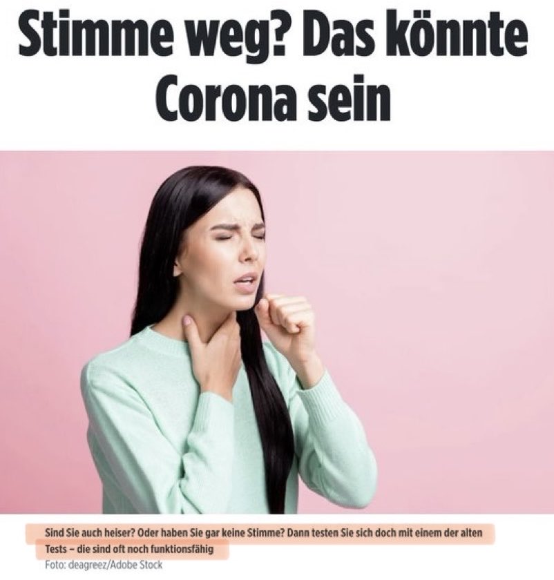 Cara113377's tweet image. Dass es denen nicht langsam mal zu blöd wird?
Jetzt wird schon empfohlen, abgelaufene Tests zu verwenden…

Hirn weg? -Corona. Kann man mittlerweile auch ganz ohne Test feststellen.