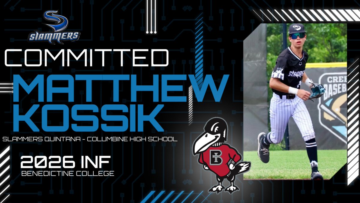 Shoutout to 2026 Matthew Kossik on his commitment to Benedictine College! #SlammersFamily #WhosNext