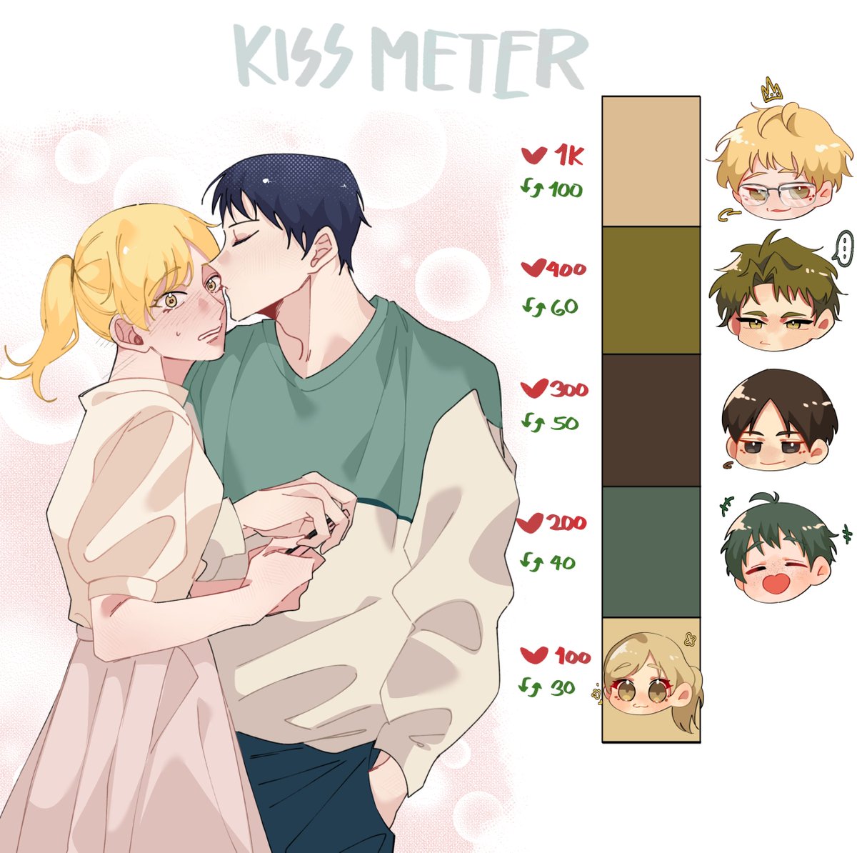 #kageyachi cheek kisses featuring tobio's (feeling) suave chuu😏 #kageyamatobio #hitokayachi