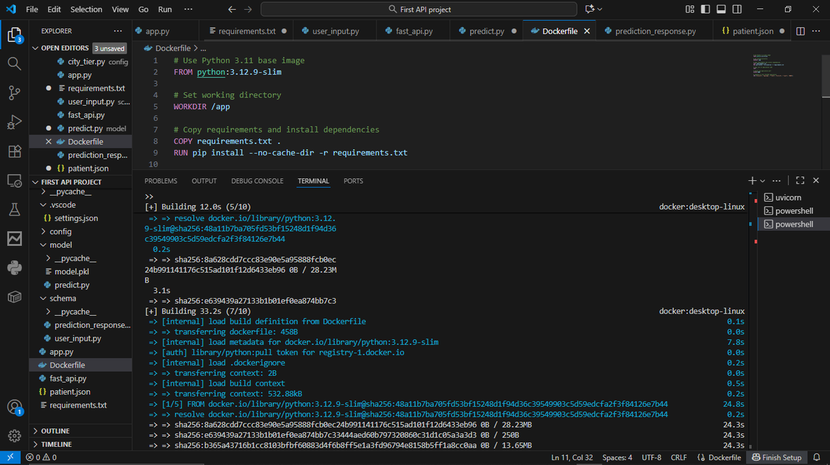 Goshen_Engineer's tweet image. (intro)
📅 Day 16 of #100DaysOfML
Today marked the completion of my FastAPI class and it was a mix of wins, bugs, and lessons that tied everything together beautifully. 🧠
#FastAPI #Docker #Python #LearningJourney