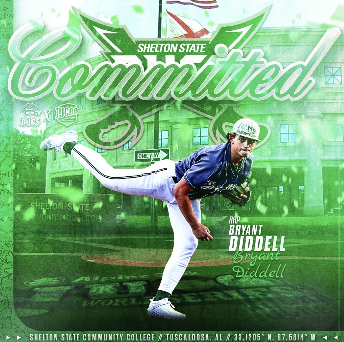 Bryant Diddell (@bdiddell11) on Twitter photo I am excited to announce my commitment to Shelton State CC. I would like to thank God, my family and all of my coaches and teammates for supporting me. I would like to thank the Shelton State coaches for this opportunity
<a href="/MB_Baseball/">MB_Baseball</a> <a href="/SheltonStateBB/">Shelton State Baseball</a> <a href="/33sbaseball/">33s Baseball Club</a> <a href="/PrepBaseballAL/">Prep Baseball Alabama</a> I am excited to announce my commitment to Shelton State CC. I would like to thank God, my family and all of my coaches and teammates for supporting me. I would like to thank the Shelton State coaches for this opportunity
<a href="/MB_Baseball/">MB_Baseball</a> <a href="/SheltonStateBB/">Shelton State Baseball</a> <a href="/33sbaseball/">33s Baseball Club</a> <a href="/PrepBaseballAL/">Prep Baseball Alabama</a>