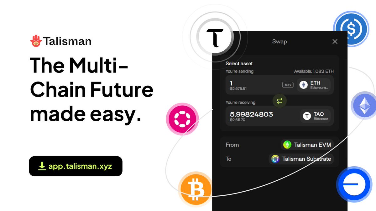 No More Confusing Wallets: How #Talisman Simplifies Crypto for Everyday Users.

If you’ve ever tried using blockchain apps, you know how confusing it can be — too many wallets, networks, and weird words like parachains or relaychains.

That’s exactly what <a href="/weareTalisman/">Talisman</a> fixes.