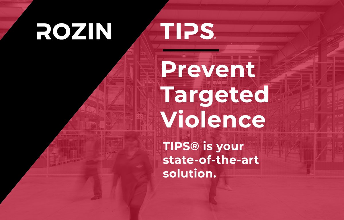 Rozin_Tech's tweet image. With TIPS®, you’ve got the best tips to prevent targeted violence.

TIPS® turns insights into action – your shield against targeted violence. #TIPS #RozinTechnologies #TargetedViolencePrevention