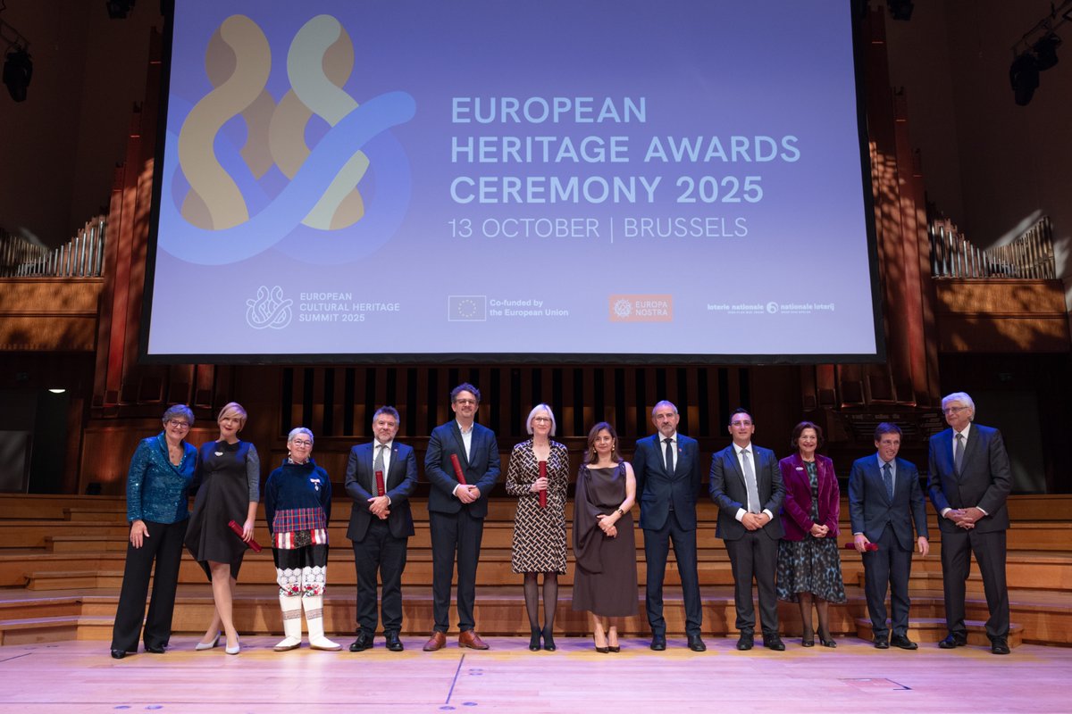 Thank you for joining us at the #EuropeanHeritageAwards Ceremony 2025!

A heartfelt congratulations to all the winners — and in particular the 5 #GrandPrix laureates &amp; #PublicChoiceAward winner!

Stay tuned for more photos &amp; highlights soon 📸✨

👉  europanostra.org/european-commi…