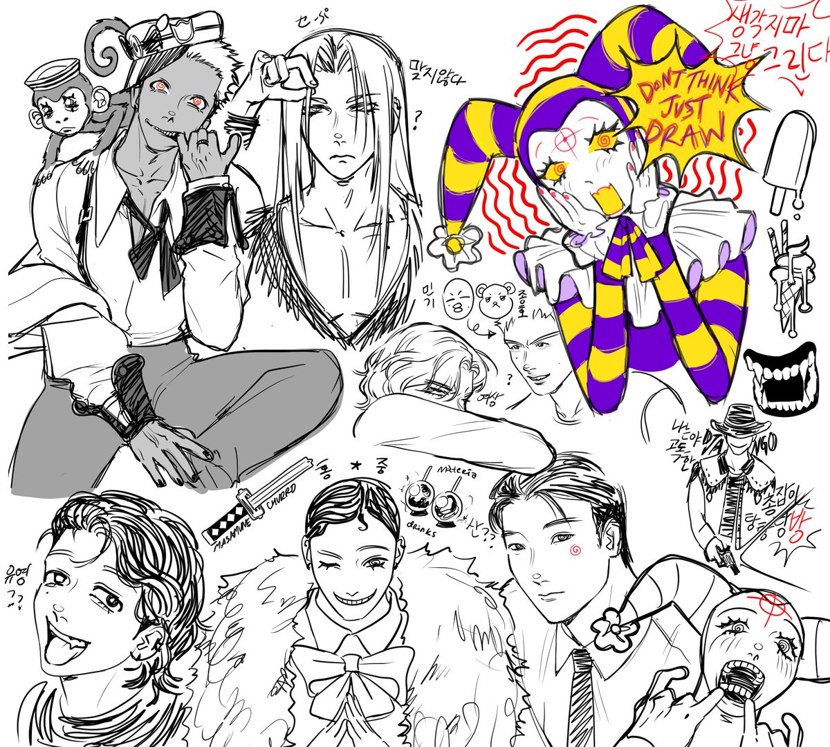 sugar_diiamond's tweet photo. doodles I've been doing for the past days😀 #ateez #sephiroth https://t.co/0EhhuCVxYn