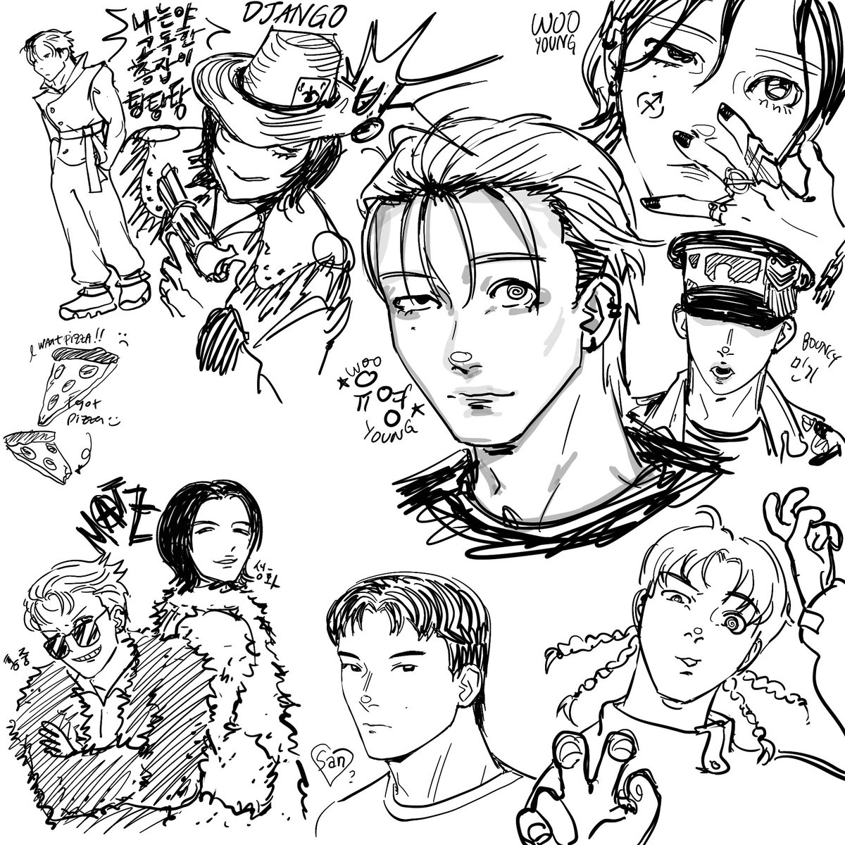 sugar_diiamond's tweet photo. doodles I've been doing for the past days😀 #ateez #sephiroth https://t.co/0EhhuCVxYn