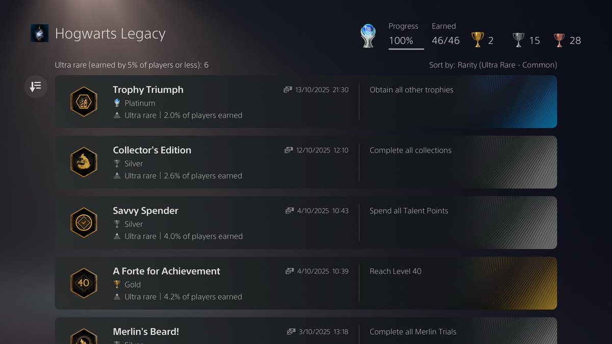 This clean sweep is the best thing that has ever happened to this dork. #HogwartsLegacy