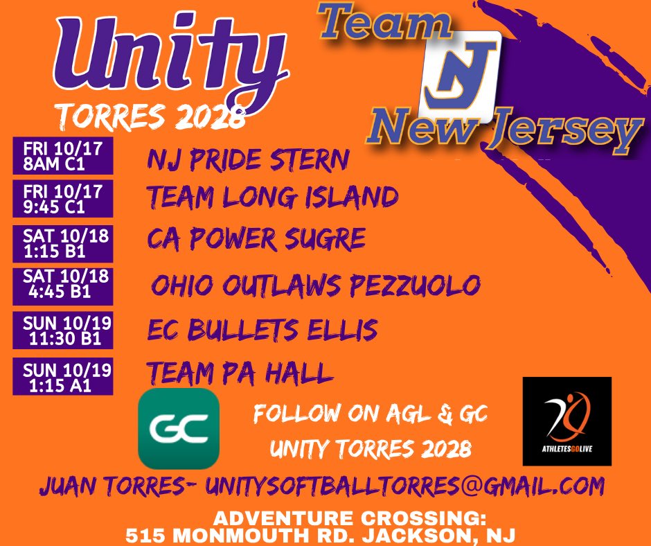 UnityTorres2028's tweet image. After a strong 1st weekend out we are looking for @TeamNJSoftball Fall Showcase. Coaches you definitely want to check out this group. @UnityNewJersey @NEFLfastpitch @VAUnitySB @LineDsoftball @ExtraInningSB