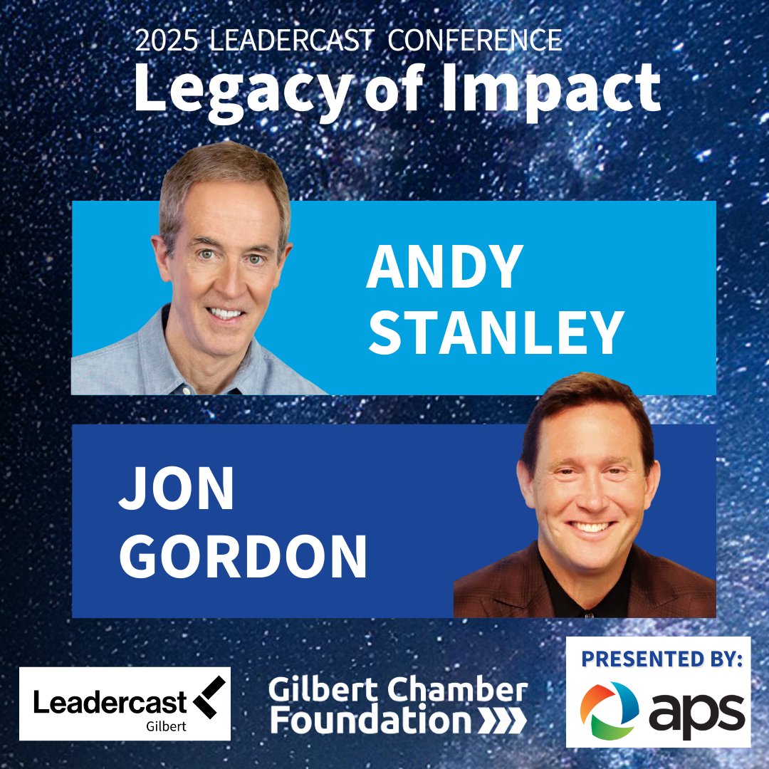 GLeadership's tweet image. We’re thrilled for this year’s Leadercast: Legacy of Impact speaker lineup, presented by APS! Meet our last two who will be joining us: Andy Stanley and Jon Gordon!

Hear from these inspiring visionaries and more on October 16th. Register at shorturl.at/cawsG.