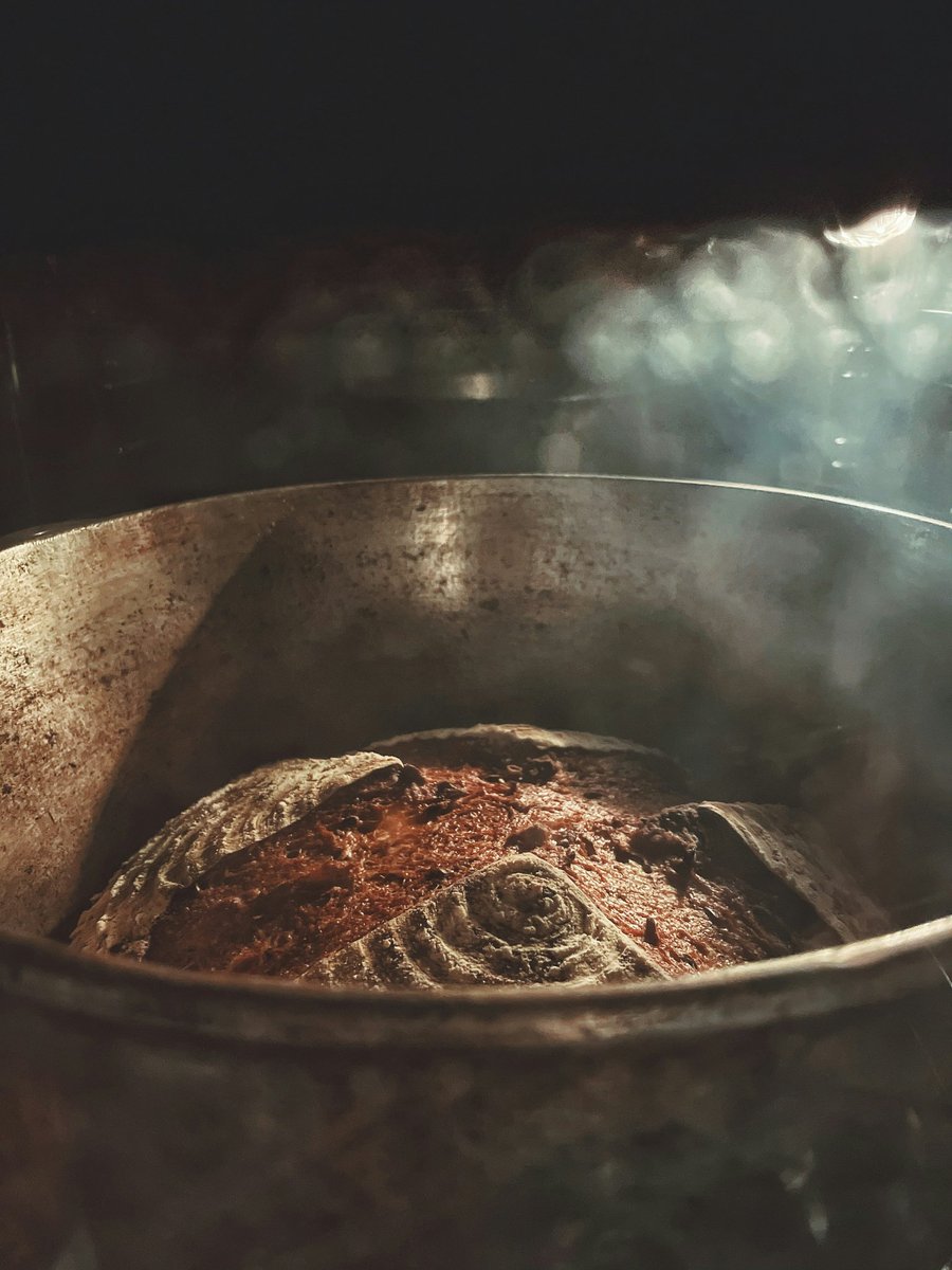 This is not a baking ad. This is the slicing and toasting of a sourdough loaf at night, the spread of expensive butter disappearing under thick waves of cold, cream cheese. This isn't a story. This is a life made simpler by being able to make this again. #amwriting #microfiction