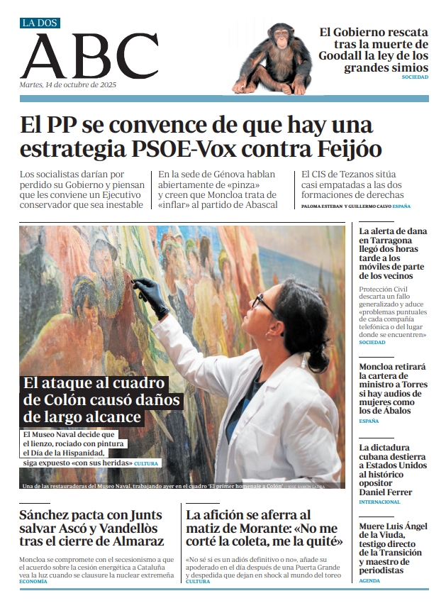abc_es's tweet photo. 📰La portada y la Dos de ABC. Pronto, en
@abckioskoymas
#Portadas #PortadaABC https://t.co/oRI61zgOb9