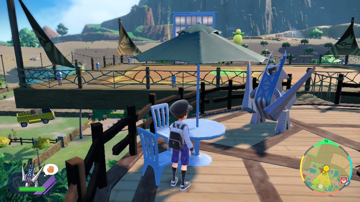 since z-a is not out yet i took archaludon to the cafe in cortondo