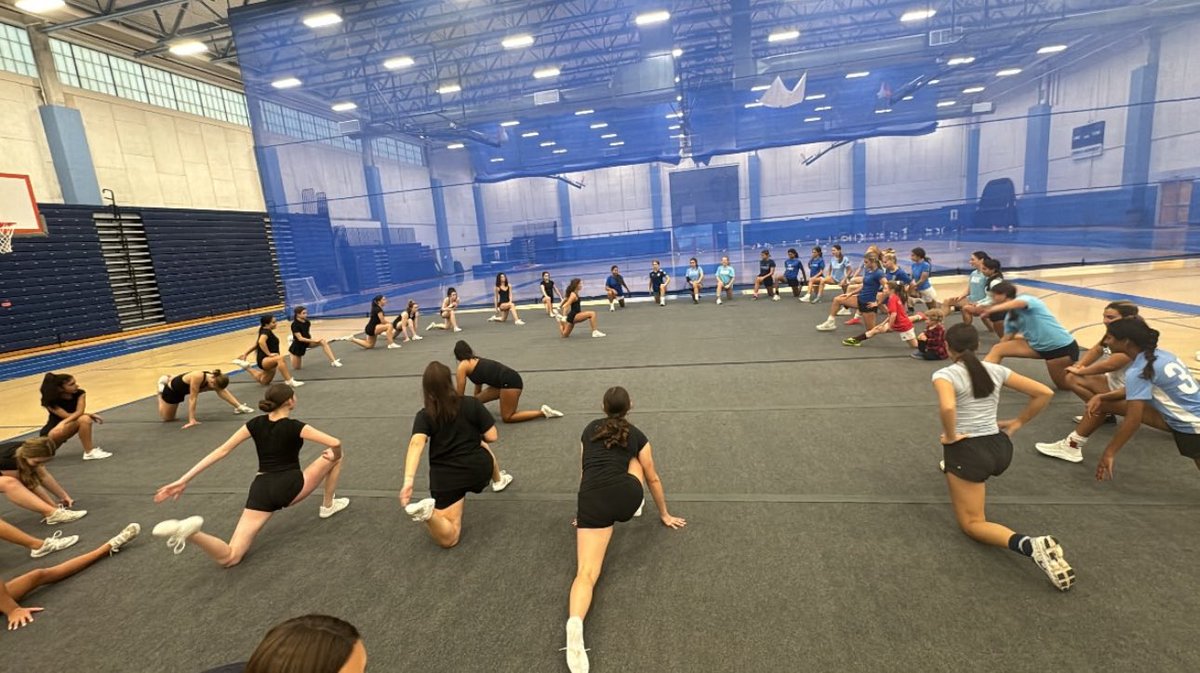 whscheering's tweet image. Loved our cool down stretch after practice with Waltham Girls Soccer!