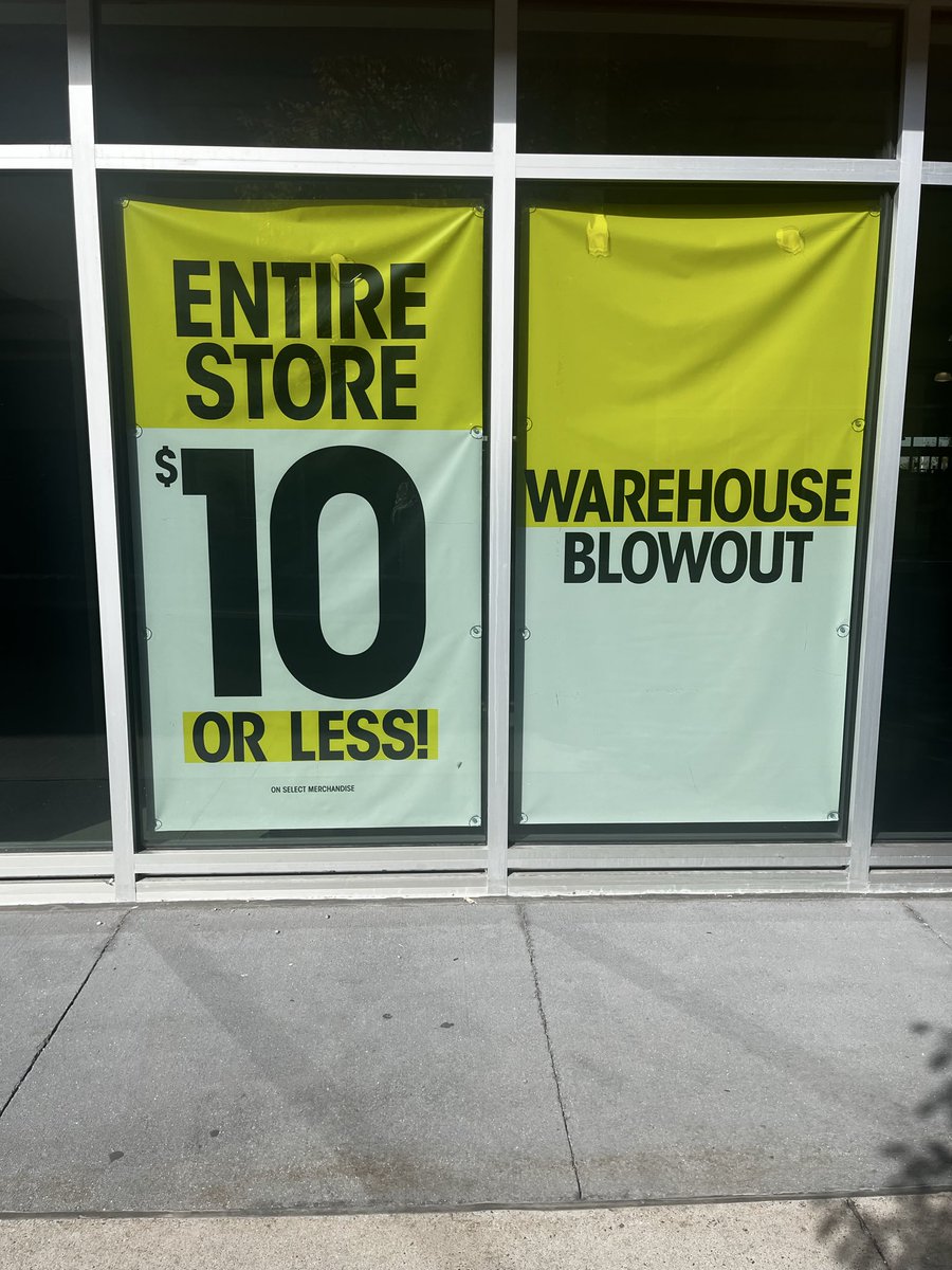 Smart marketing to get traffic into store or false advertising?  There were about 8 tables of $10 items.  95% of store was full price.  #Tanger