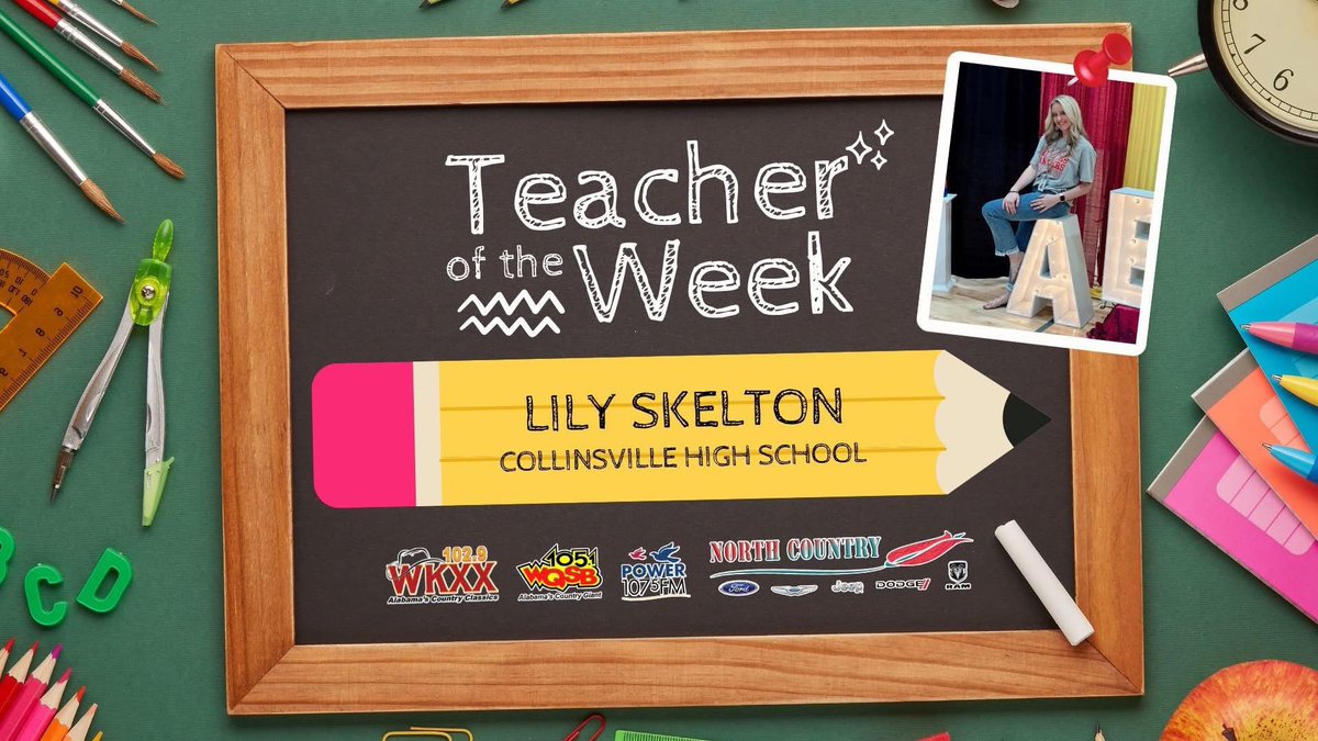 Congratulations to Collinsville High School kindergarten teacher Lily Skelton for being selected as “Teacher of the Week” by WQSB.