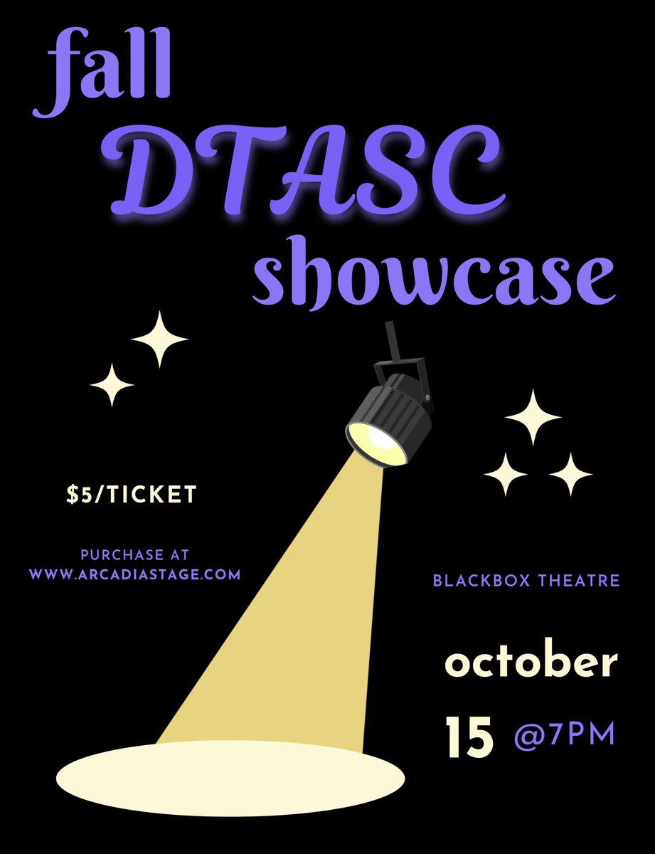 This Wednesday our Advanced Theatre and Stagecraft classes are showcasing the DTASC scenes they’re bringing to the competition next Saturday. Tickets are now available at the door or arcadiastage.com for $5. Hope to see you there!