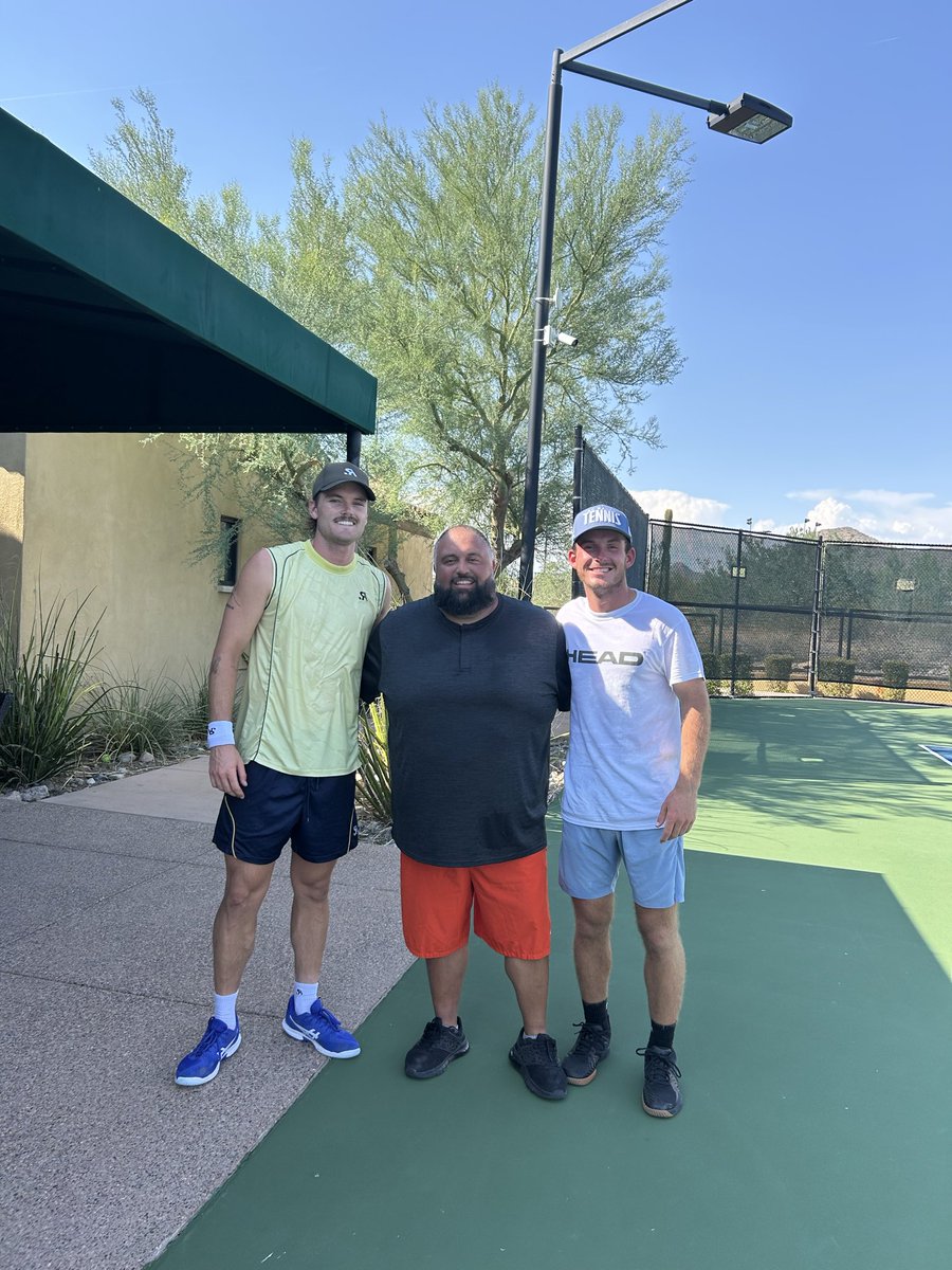 BoraSlice's tweet photo. Nice having top100 ATP pros training here at The Village DC ranch!! https://t.co/W5OCz4GIWg