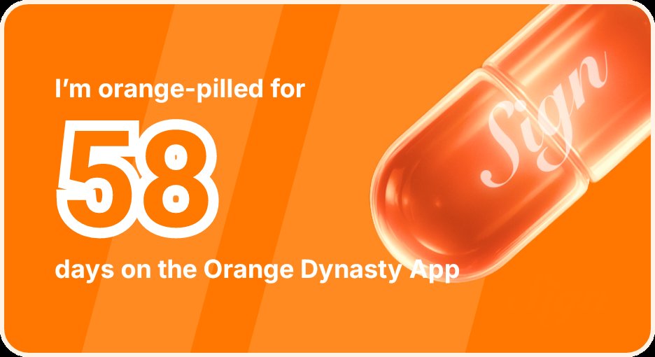 Ceeteeceectc's tweet image. I've been Orange-Pilled and Seeing Signs for 58 days ๐๐งก๐.Join the app and be a better version of yourself!
orange.sign.global/app?user=PLDH6โฆ