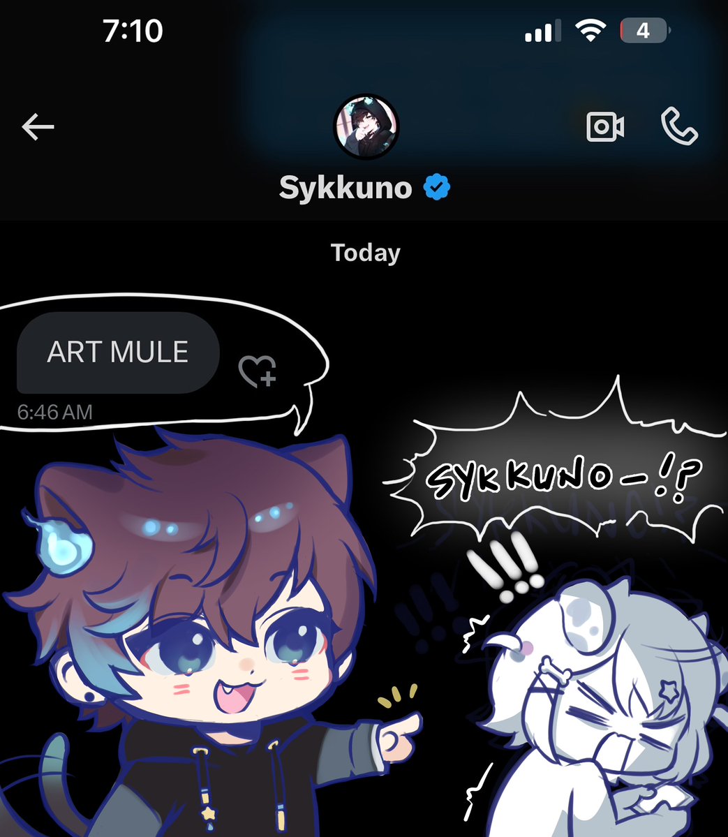 niupao's tweet image. SYKKUNO—?! #SykkunoFanart
jumped outta bed and drew this so fast (dont look at my phone battery) 😳