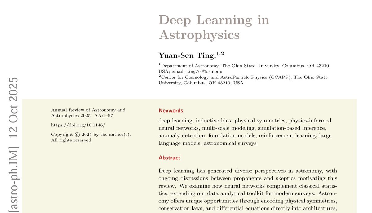 Yuan-Sen Ting 丁源森 tweet media