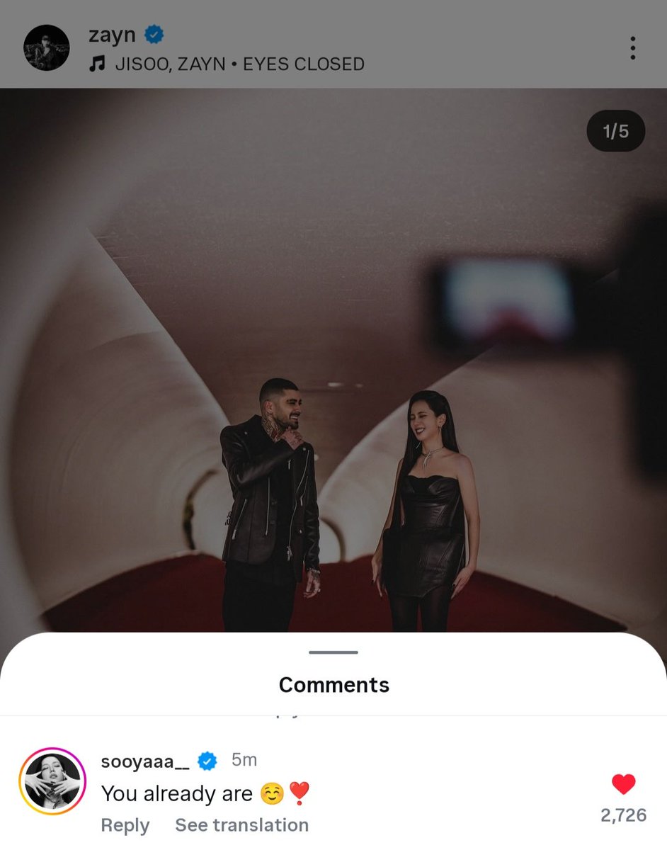ZaynSquadBrasil's tweet image. ELES! Jisoo respondeu o post do Zayn no Instagram:
Zayn: "Obrigado por me fazer o pai mais legal de todos 🤣♥️"
Jisoo: "Você já é ☺️❣️"