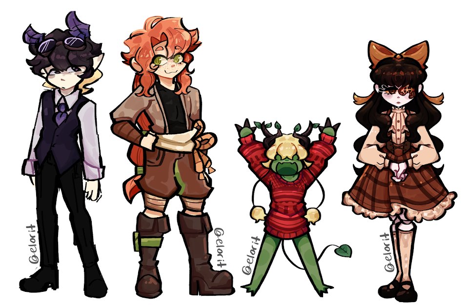 Hi, im elorit and this are my rpg ocs! 

#originalcharacter #rpg #DigitalArtist #commissionsopen