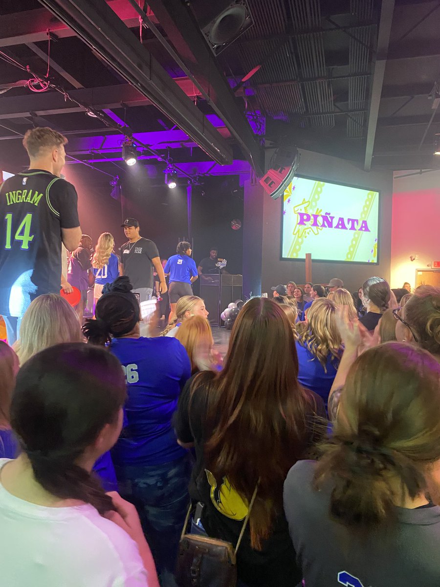 A fun “Rep Your Team” Night at Venture. It was a great atmosphere and the Lady Cats did great.