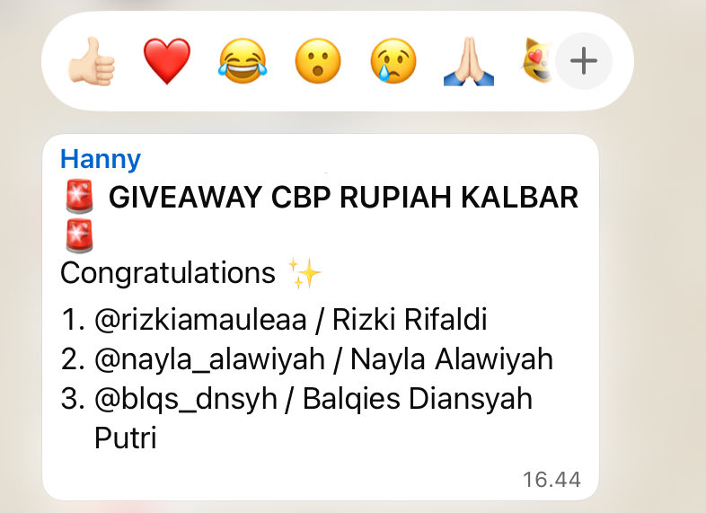laazhf's tweet photo. EH aku menang giveawayyy!!!! wkwkwk purely iseng doang 😭 alhamdulillaaah https://t.co/U28pdTUFvw