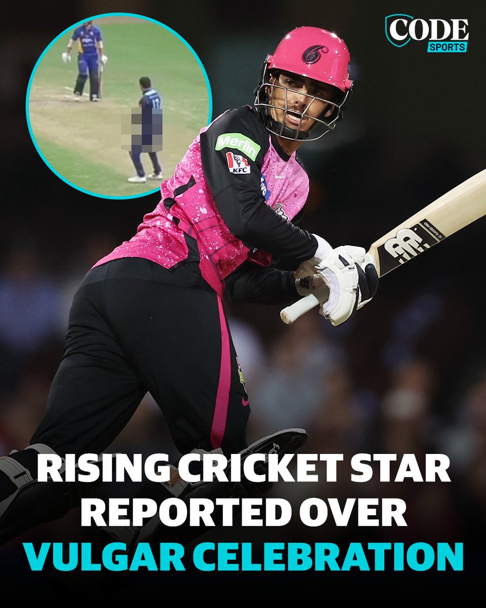 telegraph_sport's tweet photo. Big Bash rising star Joel Davies has been reported for an inappropriate send-off in a Sydney grade cricket match.

DETAILS 👉 https://t.co/qby80bjhCn https://t.co/R4cpMZ1Yeq