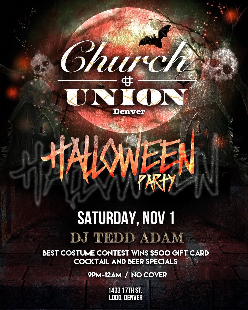 Join us for our Halloween Party Saturday November 1st, 9pm - 12am 👻
#CUthere