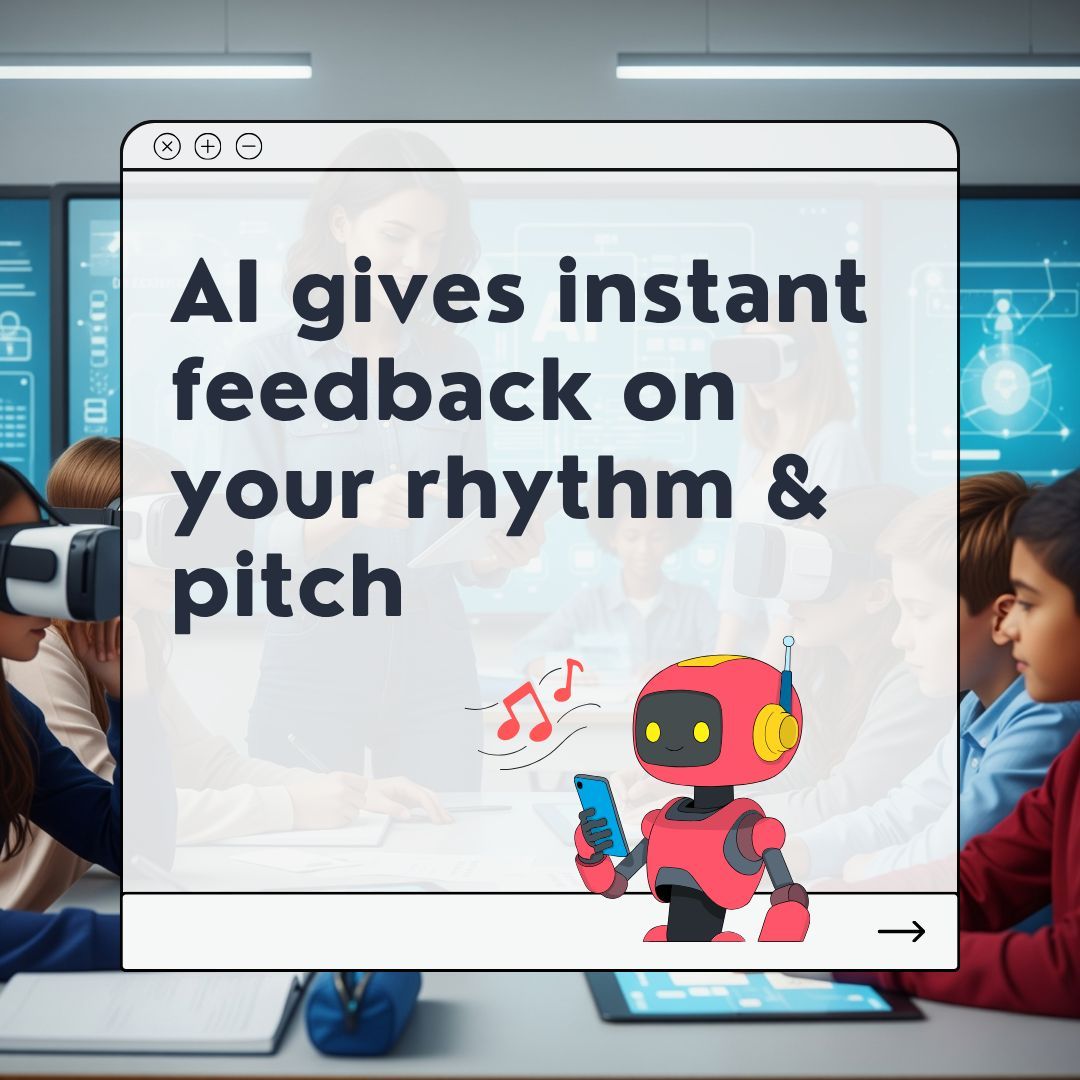 ZMWAsia's tweet image. 🎸 Ever wish someone could guide your music practice in real-time?
With AI, you can now get instant feedback on rhythm, pitch & technique — anytime, anywhere.
At ZMW, we blend passion with technology to make learning smarter, not harder. 🚀
#AIandMusic #SmartLearning #ZMWAsia