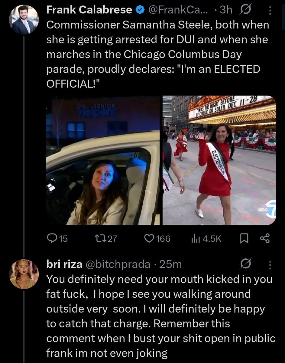 I refuse to believe that Samantha Steele has actual supporters, so this must be one of her boyfriends.