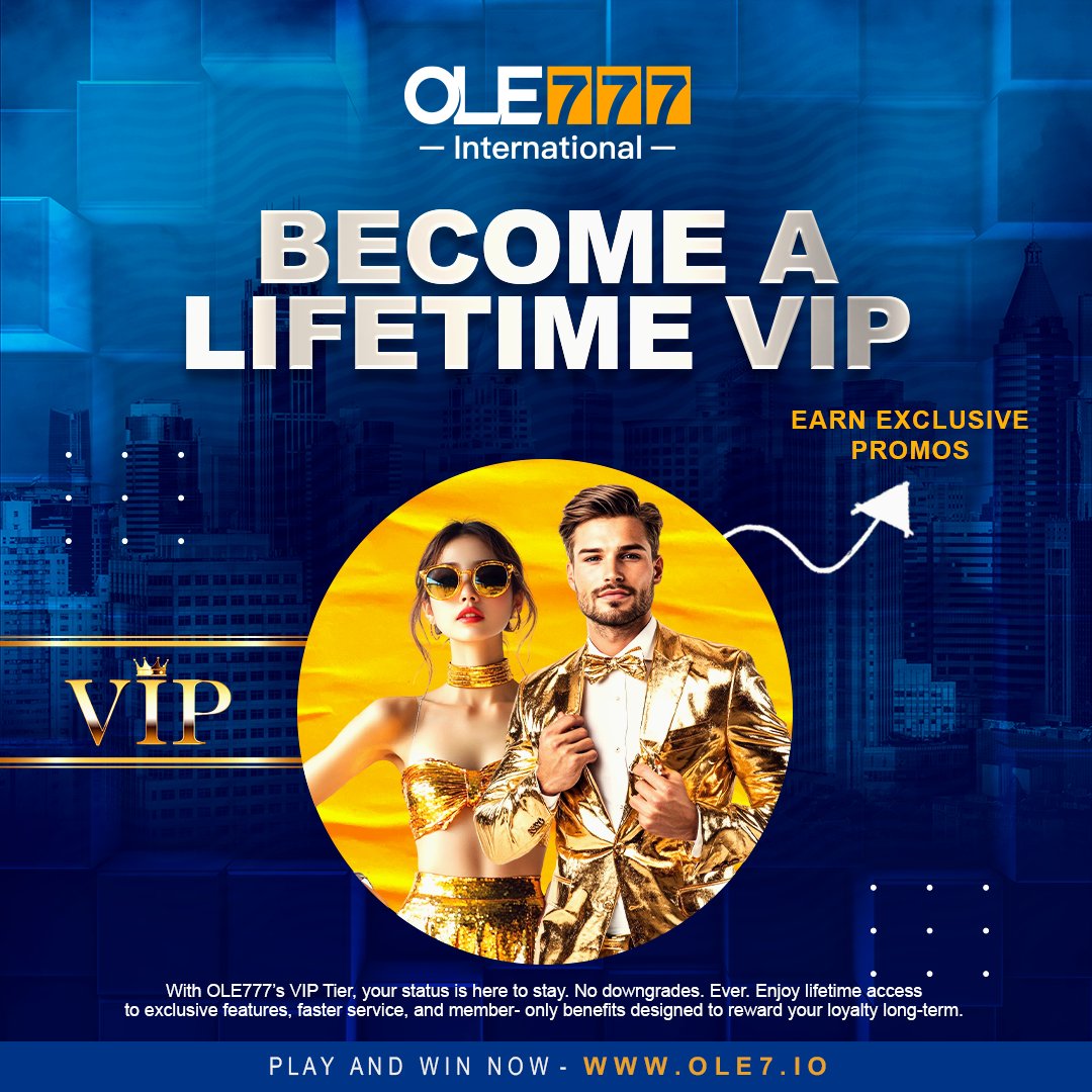 OLE777_Official's tweet image. With OLE777’s VIP Tier, your status is permanent. Unlock lifetime access to exclusive perks, priority service, and long-term rewards—because loyalty deserves lasting recognition.

Register &amp;amp; Play now: bit.ly/4fPh85A

#VIPExperience #LoyaltyRewards #OLE777