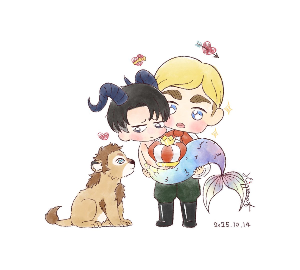 エルヴィン団長お誕生日おめでとう!!!

(わかヴィンと人魚リヴァイ
人魚パロ...尊い...🩵
#エルリ #eruri