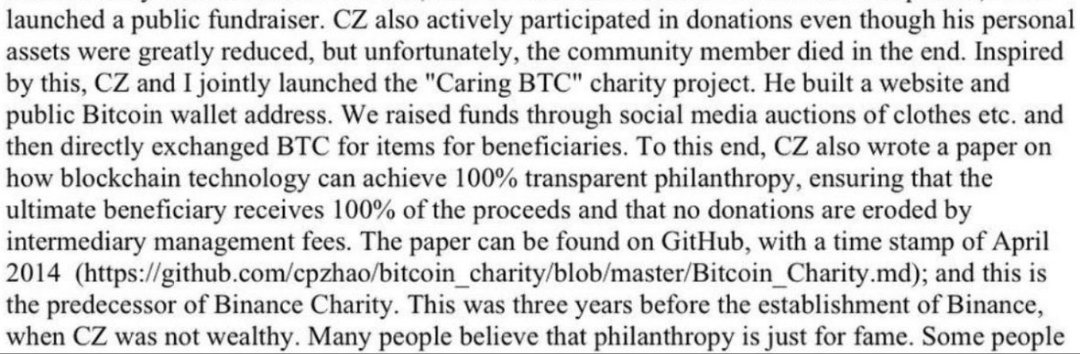 Very interesting and thoughtful read. <a href="/cz_binance/">CZ 🔶 BNB</a> <a href="/heyibinance/">Yi He</a> is the true starting a charity long before binance was around.

I have no doubts this is very true, going above and beyond even before you become wealthy this is what caring is all about. 👏❤️ <a href="/CaringBitcoin/">Caring BTC</a>