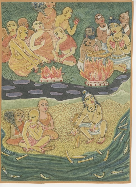 RISHIS AND THE OCEAN
Rigveda has many references to the ocean (samudra) with 2 or 4 oceans and 7 great rivers, Sarasvati most famous from mountains to the sea. Ships (nava) are common.
      Great Rishi families descend from Varuna, deity of the ocean. Maitri-Varuni Vasishtha,