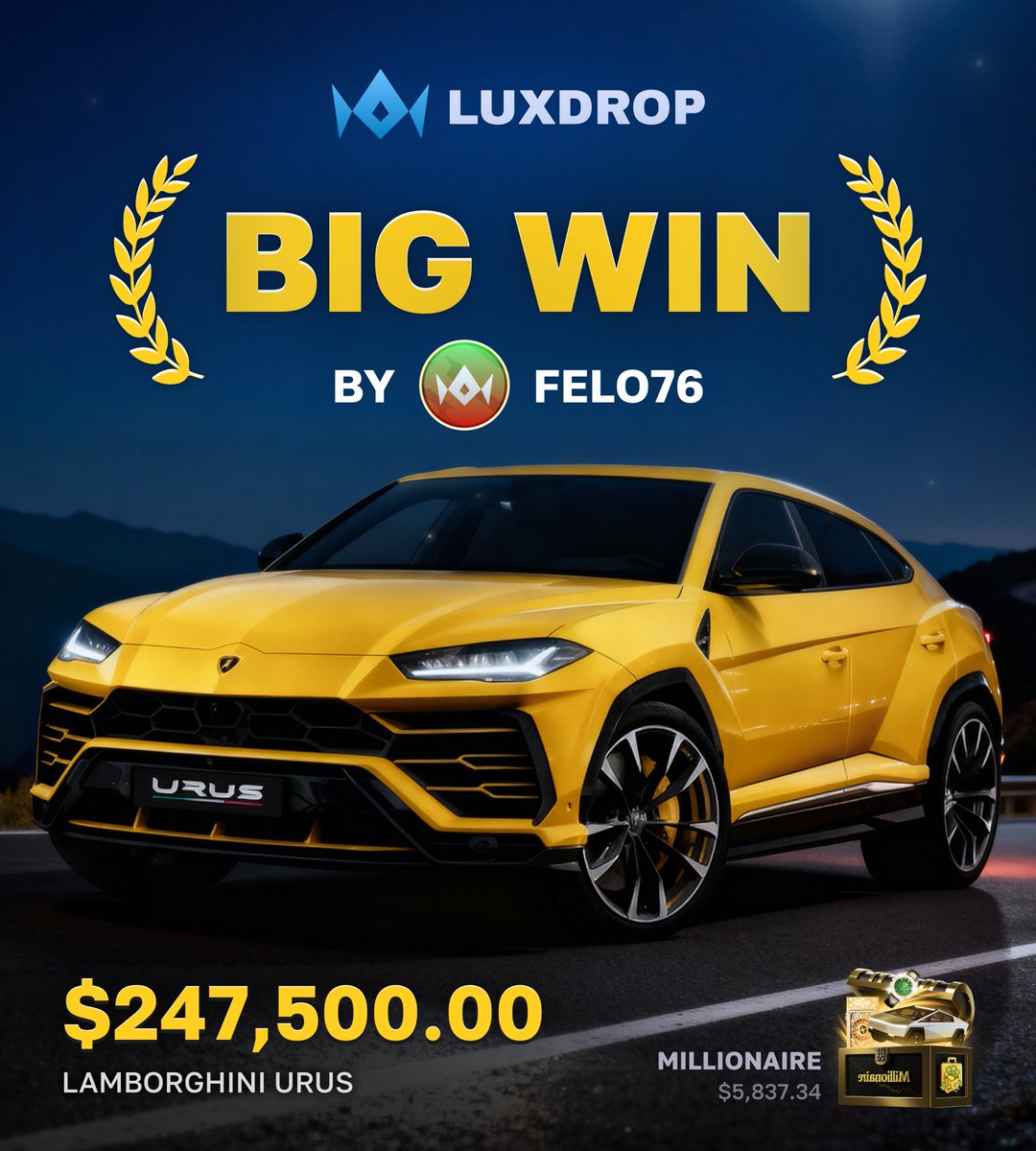 LuxDropCom's tweet image. Kaz and Scoobs gotta be crying right now. This user just pulled a Lamborghini Urus worth $247,500
$50 Giveaway
✅Follow
✅Like & Retweet
✅Tag 1 Friend
Watch the battle here: luxdrop.com/battles/1486bb…