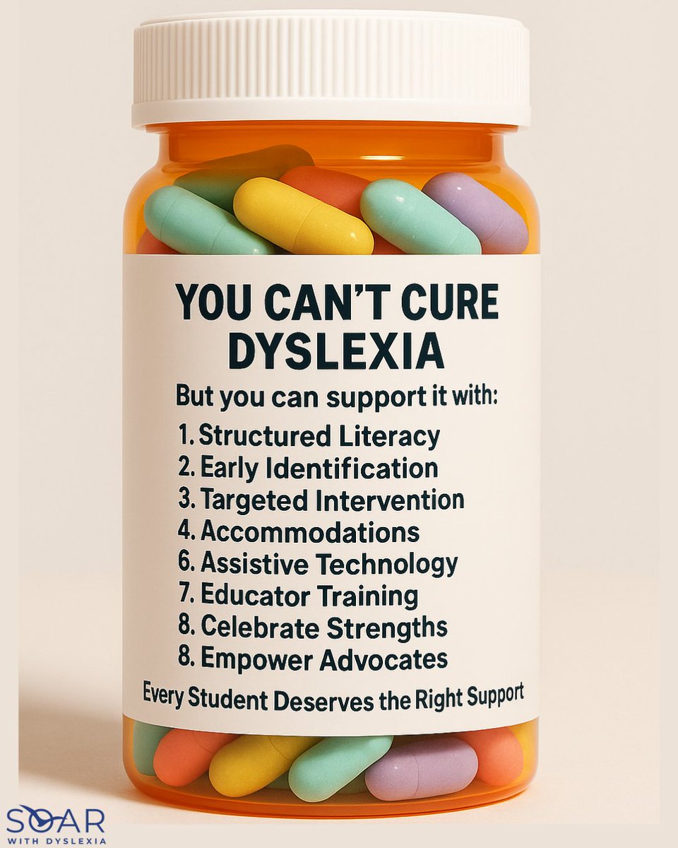 melbrethour's tweet photo. You can’t cure dyslexia but you can support it. It’s not something to fix or outgrow. With the right instruction, understanding, and advocacy, every student can learn to read, write, and thrive. Every student deserves the right support #DyslexiaAwareness https://t.co/g06xfnXEMO