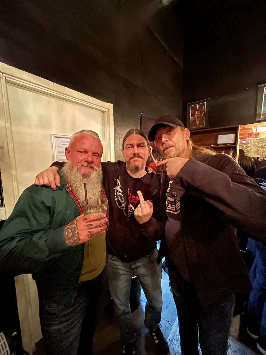 Good hang and talks with these two gentlemen’s  at the Dismember show in Stockholm … Jensa and Ola from  Grave