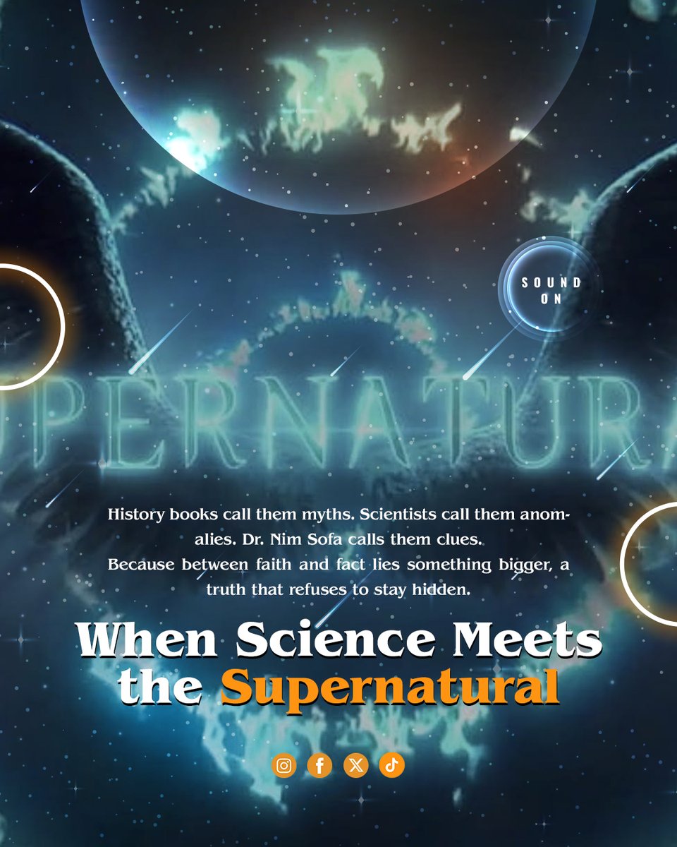 sofa_nim's tweet photo. When Science Meets the Supernatural
History books call them myths. Scientists call them anomalies. Dr. Nim Sofa calls them clues.
Because between faith and fact lies something bigger, a truth that refuses to stay hidden.
#AncientAliens #ScienceOrStory #HiddenTruths https://t.co/GJjCVekOEE