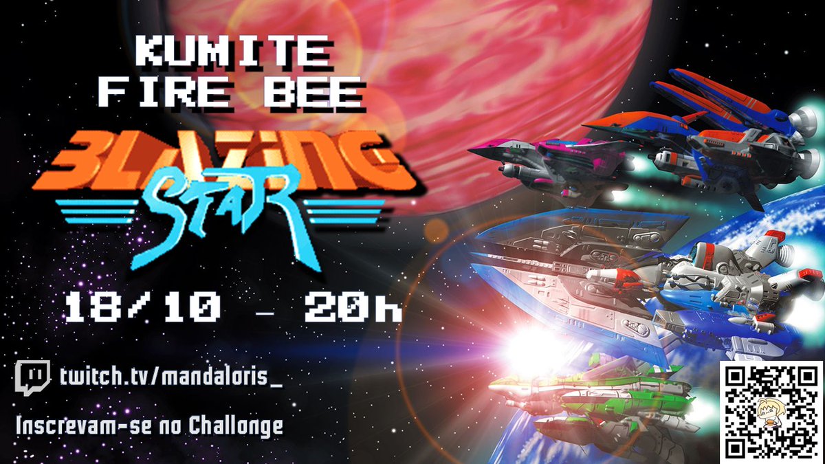 O Kumite Fire Bee de outubro vem aí com Blazing Star, o shmup mais famoso de Neo Geo!

Venham participar do nosso torneio mensal de shmup!

🗓️ Dia 18/10, às 20h!

▶️ Inscrevam-se: challonge.com/v6yezapq
🎮 Discord: discord.gg/XK4kt438Yu
🎙️ Stream: twitch.tv/mandaloris_

#STG