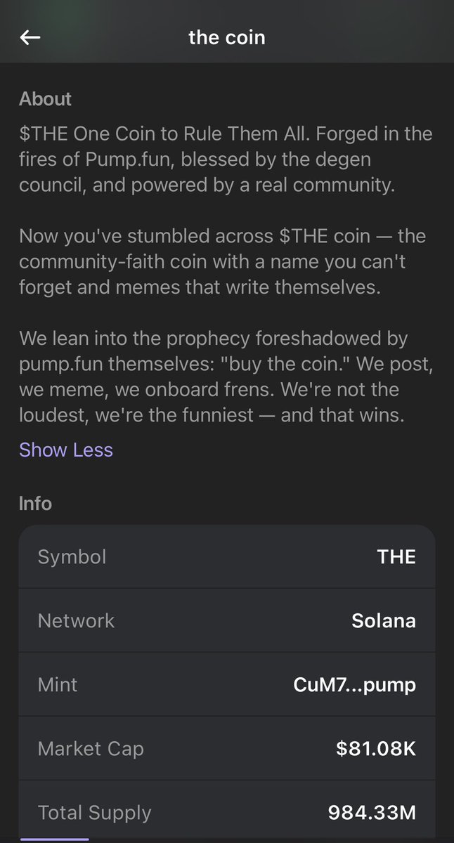 Robert1988nft's tweet image. Few understand how much of a $SOL gem this is!!!

It’s $The coin FFS!!!

And look at that CA 👀

CuM7jCNGFLQpFfnV7ZeUUbBpRWnCsPgTaNj6fgq4pump