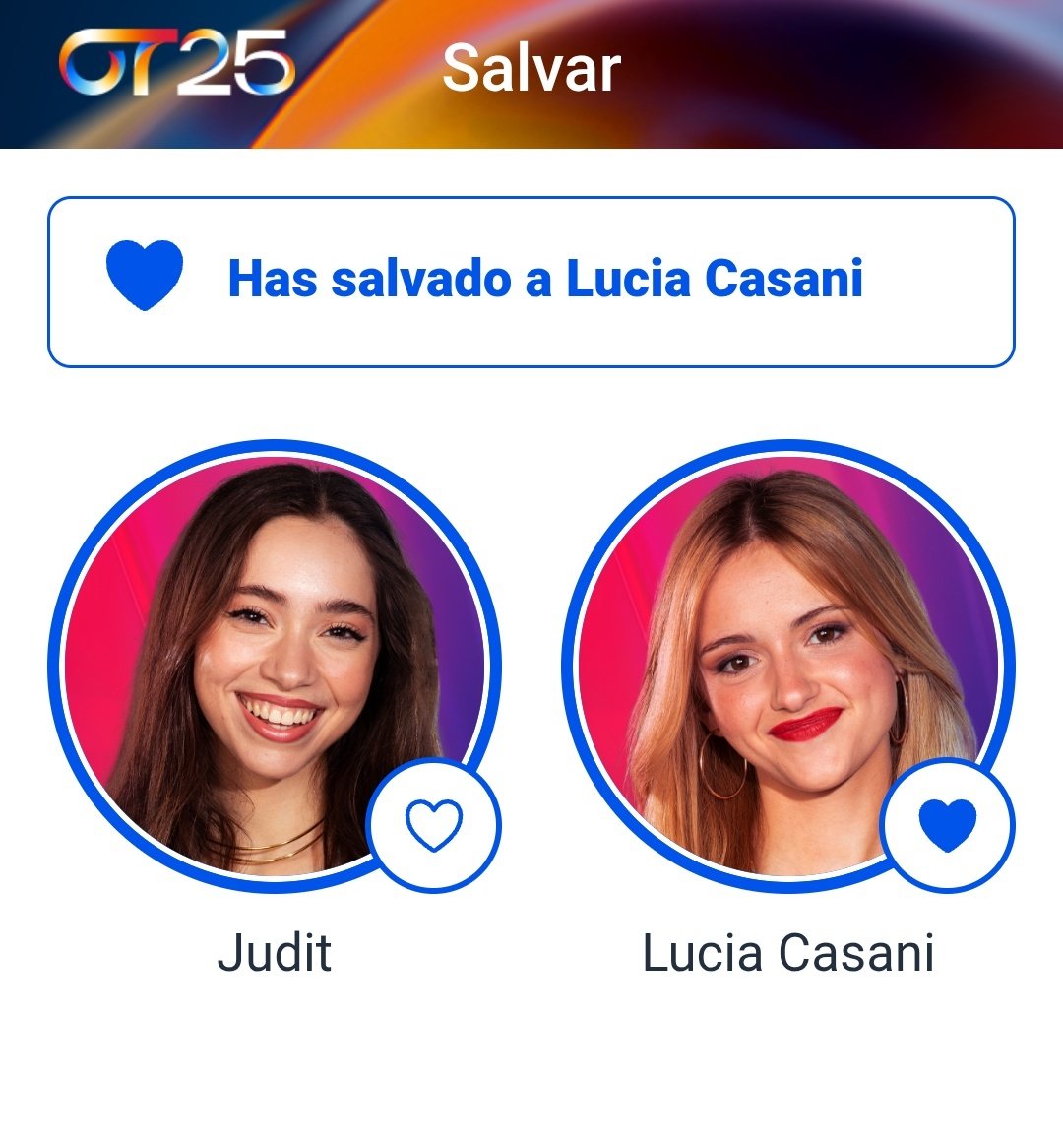 yo lo tengo claro, salvo a Lucía 

#OTGala4
