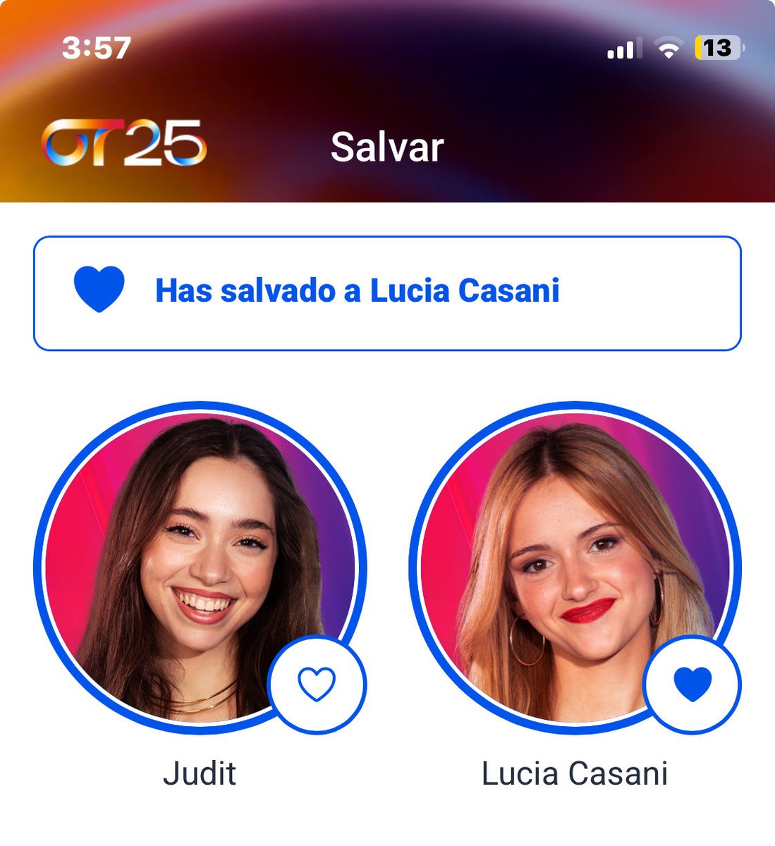 OLIVIA FAV Y SALVAR LUCIA O ME MWORD  #OTGala4
