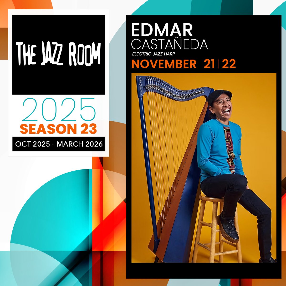 Get ready for a musical experience like no other! International harp virtuoso Edmar Castañeda redefines jazz with his electrifying technique, blending Latin rhythms and jazz harmonies into a genre-defying sound.

🎟️ Tickets → thejazzarts.org/event/jazz-roo…